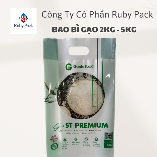 Bao bì gạo 2kg đến 5kg - Bao Bì Ruby Pack - Công Ty Cổ Phần Ruby Pack