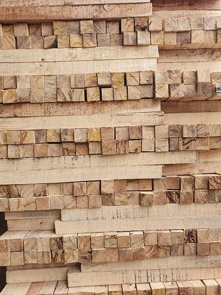 Phôi gỗ cao su loại đố vuông