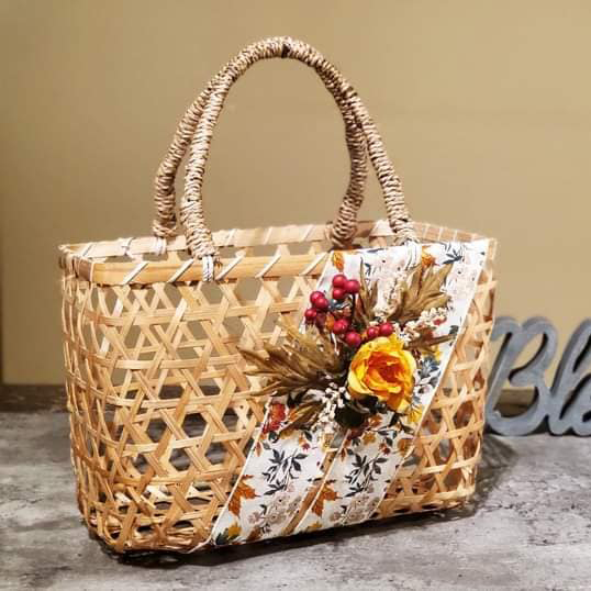 Giỏ quà tre GQ0002 - Mây Tre Đan Mỹ Nghệ Xanh - Công Ty Cổ Phần Xuất Nhập Khẩu Mỹ Nghệ Xanh