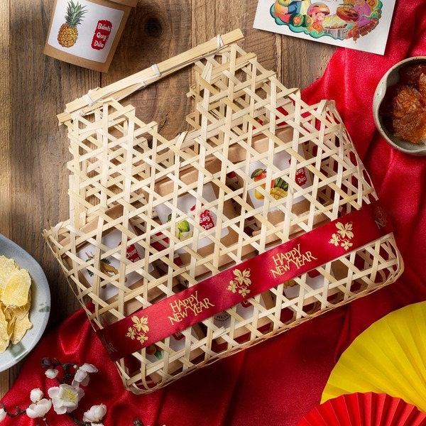 Giỏ quà tre GQ0003 - Mây Tre Đan Mỹ Nghệ Xanh - Công Ty Cổ Phần Xuất Nhập Khẩu Mỹ Nghệ Xanh