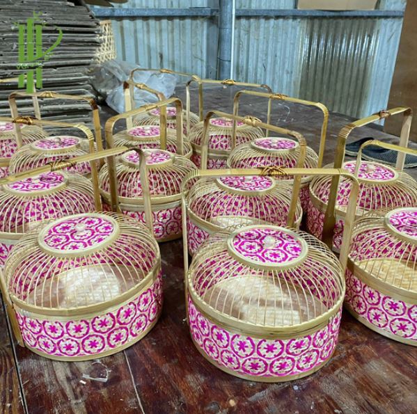 Giỏ quà tre GQ0016 - Mây Tre Đan Mỹ Nghệ Xanh - Công Ty Cổ Phần Xuất Nhập Khẩu Mỹ Nghệ Xanh