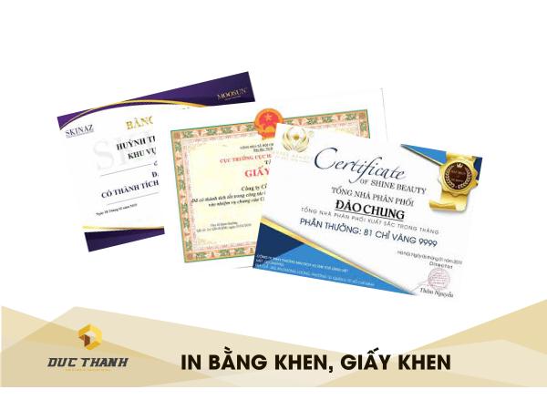 In bằng khen