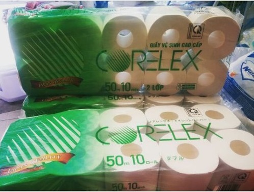 Lốc 10 cuộn giấy vệ sinh cao cấp Corekex - Giấy Vệ Sinh Yến Vàng - Công Ty TNHH Yến Vàng