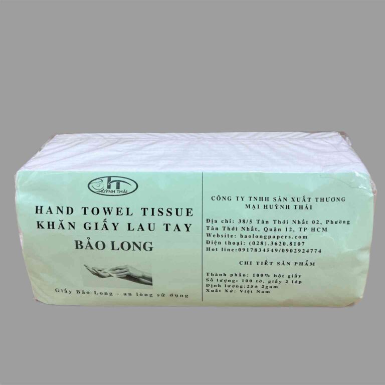 Khăn giấy lau tay - Giấy Bảo Long - Công Ty TNHH Sản Xuất Thương Mại Huỳnh Thái