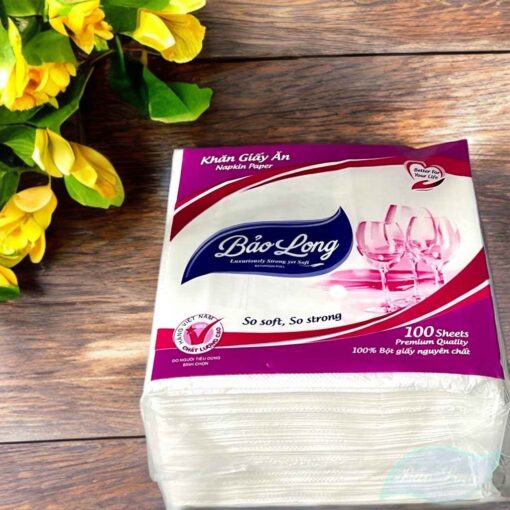 Khăn giấy vuông - Giấy Bảo Long - Công Ty TNHH Sản Xuất Thương Mại Huỳnh Thái