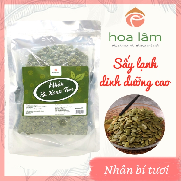 Nhân bí xanh Ấn Độ tươi 500gr - Hạt Dinh Dưỡng Hoa Lâm - Công Ty Cổ Phần Hạt Hoa Lâm