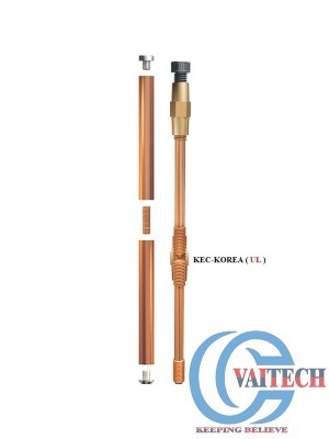 Cọc tiếp địa thép mạ đồng (Chuẩn UL) - VAITECH - Công Ty CP Đầu Tư Kỹ Thuật VIET ASIA