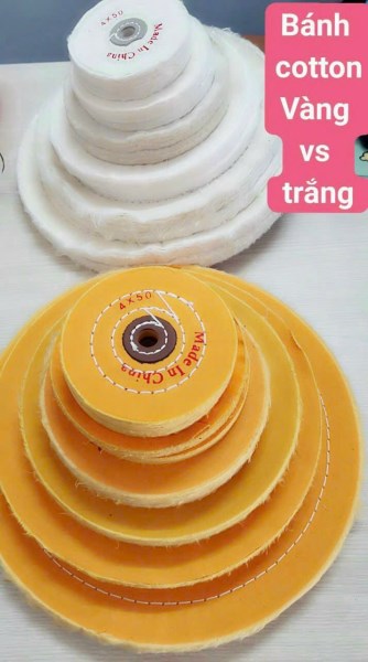 Bánh cotton vàng và trắng - Vật Tư Ngành Gỗ Thiên Đức - Công Ty TNHH SX TM DV Thiên Đức