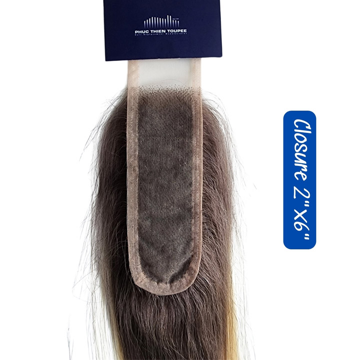 Tóc thật Việt Nam ép thẳng, 40 cm, đóng ngôi lưới HD 2x6″