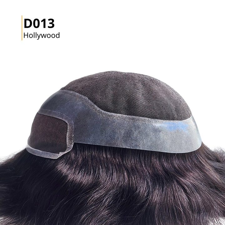 Tóc giả nam lace Pháp, viền PU – D013 Hollywood