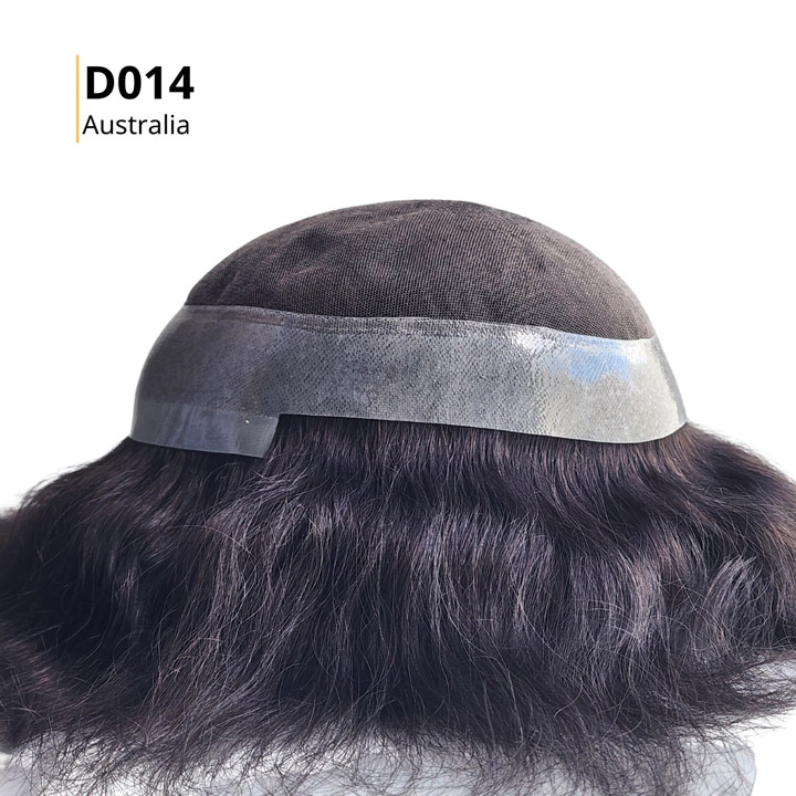 Tóc giả nam lace Pháp, viền PU – D014 Australia