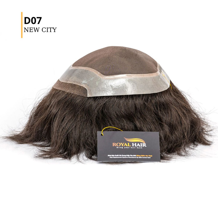 Tóc giả nam mono mịn, viền lace trán – D07 New City