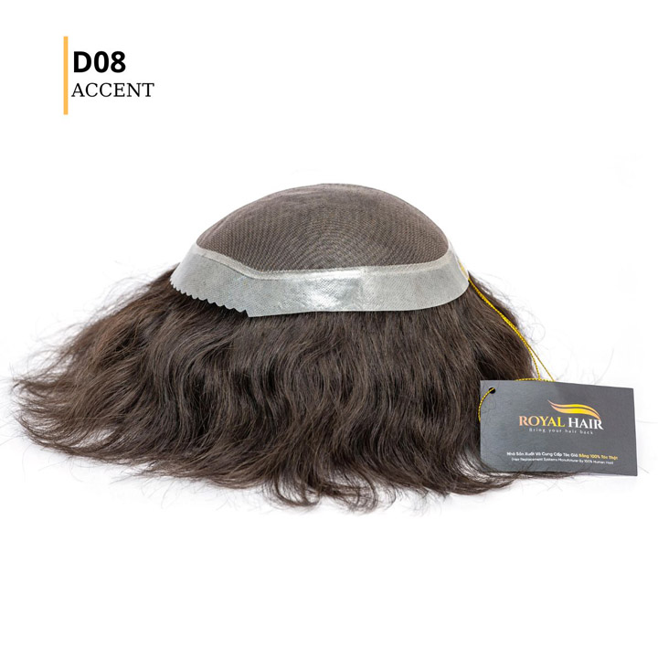 Tóc giả nam mono hàn mịn – D08 Accent