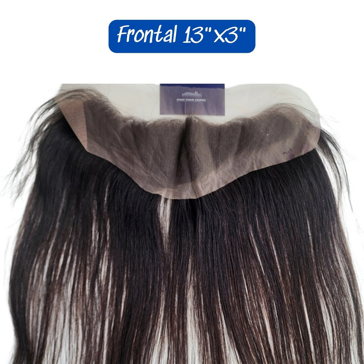 Tóc thật Việt Nam ép thẳng, 45 cm, mảnh trán lưới HD trong suốt 13x3″