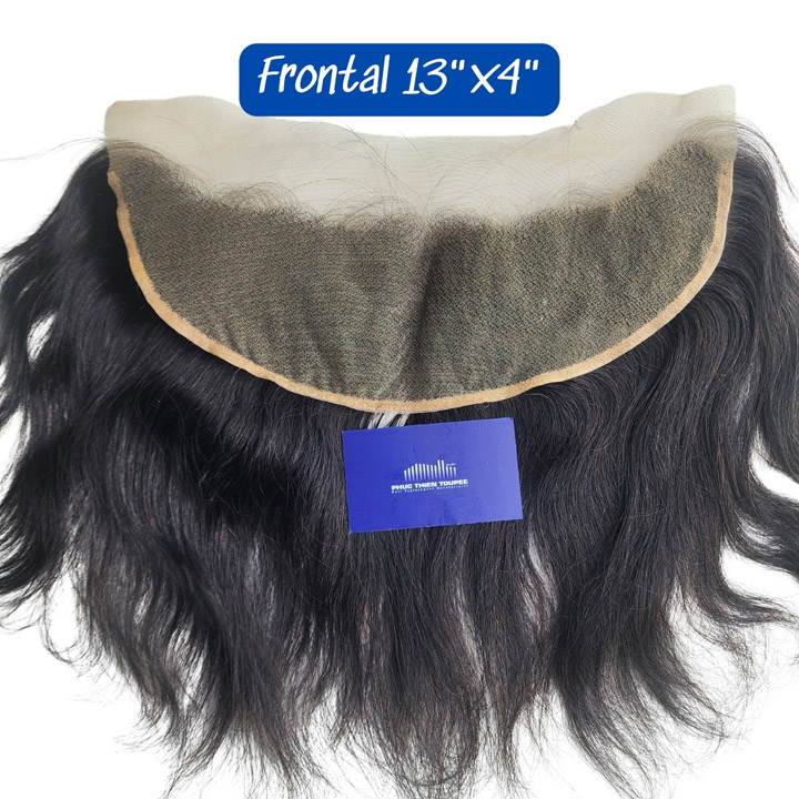 Tóc thật Việt Nam ép thẳng, 25 cm, mảnh trán lưới HD 13x4″ (tóc thẳng)