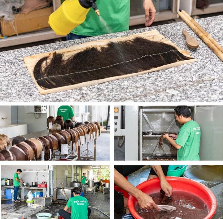 Phòng gia công tóc Công ty Phúc Thiên Toupee