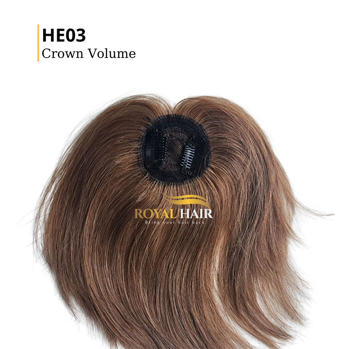 Miếng đội phồng đỉnh đầu bằng tóc thật – HE03 CROWN VOLUME
