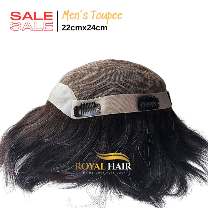 Tóc giả nam che hói 22x24cm