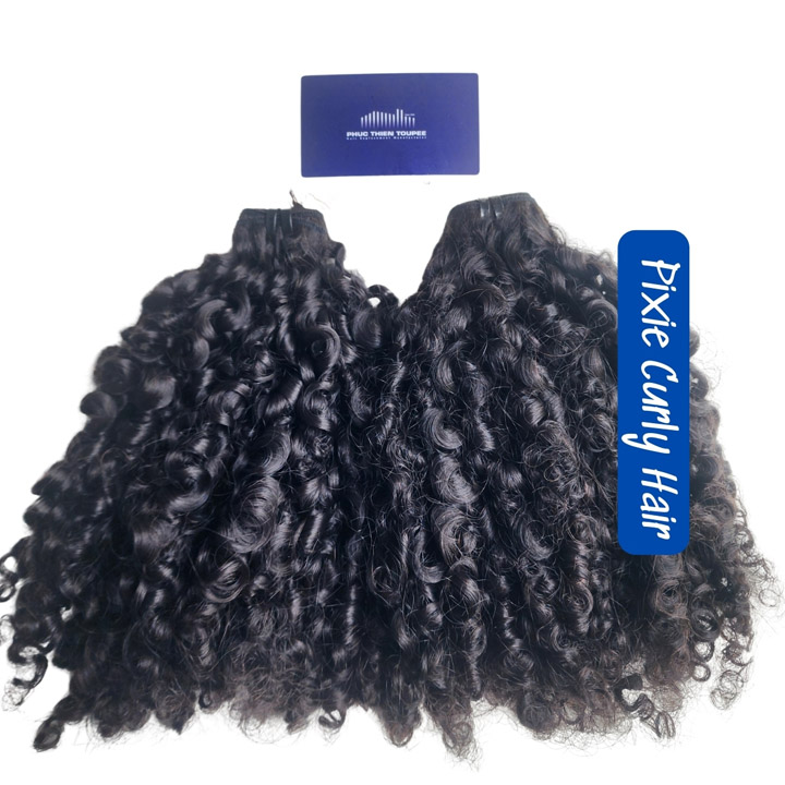 Tóc thật Việt Nam xoăn Pixie, dạng xoăn nhỏ, 20″