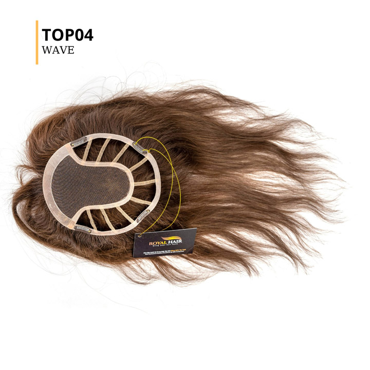 Tóc topper nữ thời trang bằng tóc thật, uốn sóng - TOP04 WAVE