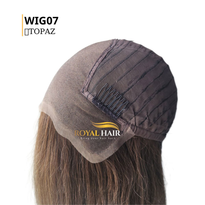 Tóc giả nữ viền trước lưới HD kích thước 13ì6, tóc thật 24 inch - WIG07 TOPAZ