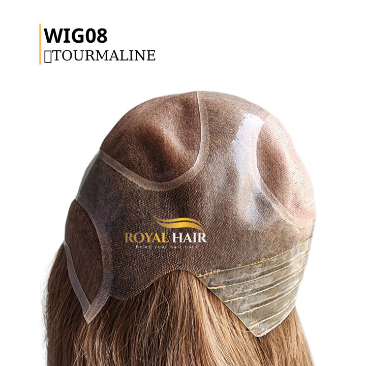 Tóc giả y tế may tay bằng tóc thật, dài 14 inch - WIG08 TOURMALINE