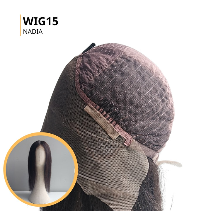 Tóc giả nữ viền trước lưới 13x4, tóc thật dài 12 inch - WIG15 NADIA