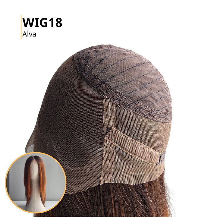 Túc giả nữ lưới HD 360 độ, túc thật dài 14 inch - WIG18 ALVA