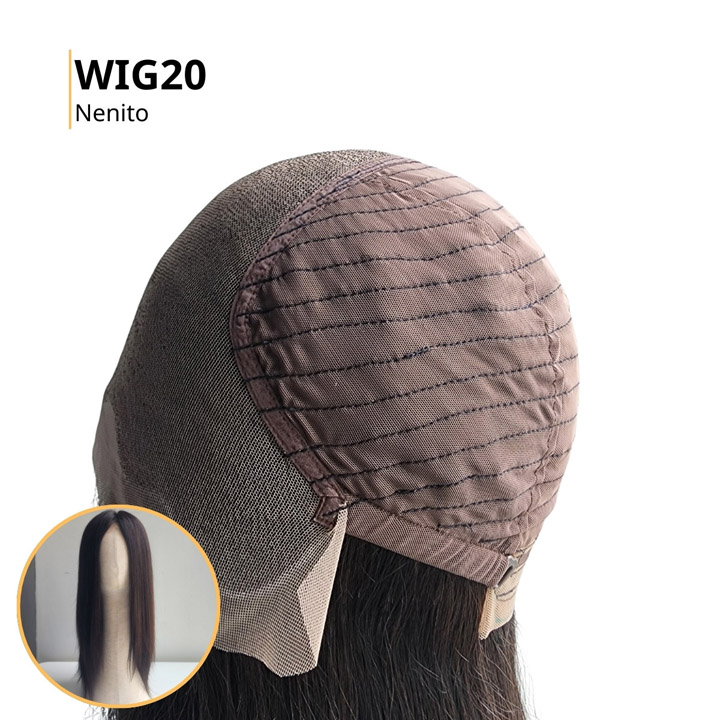Tóc giả nữ viền trước lưới HD 13x6, tóc thật dài 16 inch - WIG20 NENITO