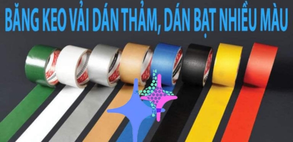 Băng keo vải dán bạt, dán thảm nhiều màu