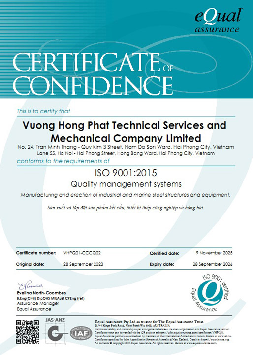 Chứng chỉ ISO 9001:2015
