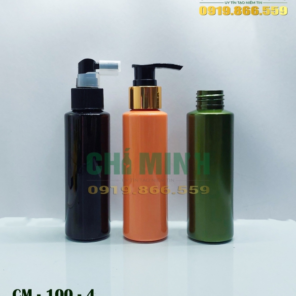 Chai nhựa PET 100ml-8 vai ngang fi cổ 24
