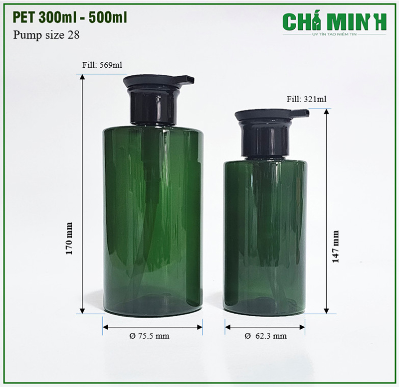 Vỏ chai 300ml - 500ml - Chai PET Nhựa Chí Minh - Công Ty CP Nhựa Chí Minh
