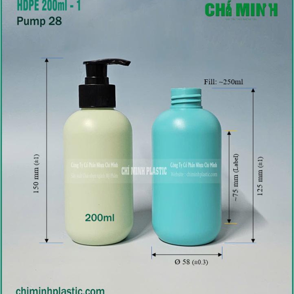 Chai nhựa HDPE 200ml-1-KT