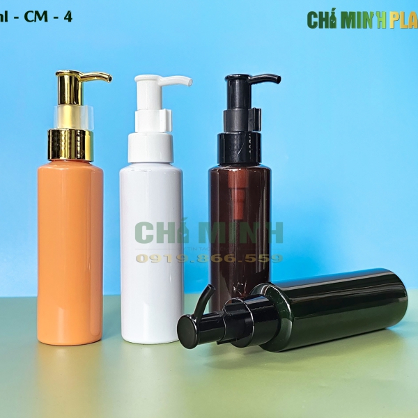 Chai nhựa PET 100ml-4 vai ngang Fi cổ 24