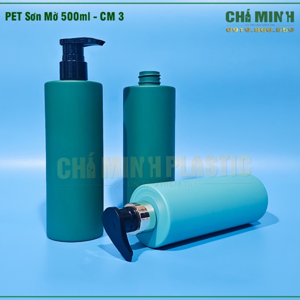 Chai PET sơn mờ 500ml-3