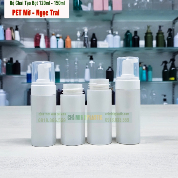 Chai tạo bọt 120ml-150ml ngọc trai