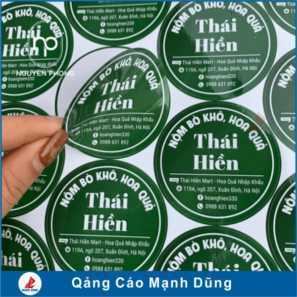 In tem bế Decal