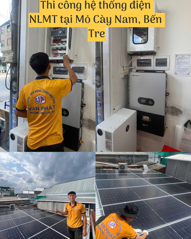 Thi công hệ thống điện năng lượng mặt trời - Camera Vạn Phát - Công Ty TNHH Cung ứng Dịch Vụ Vạn Phát