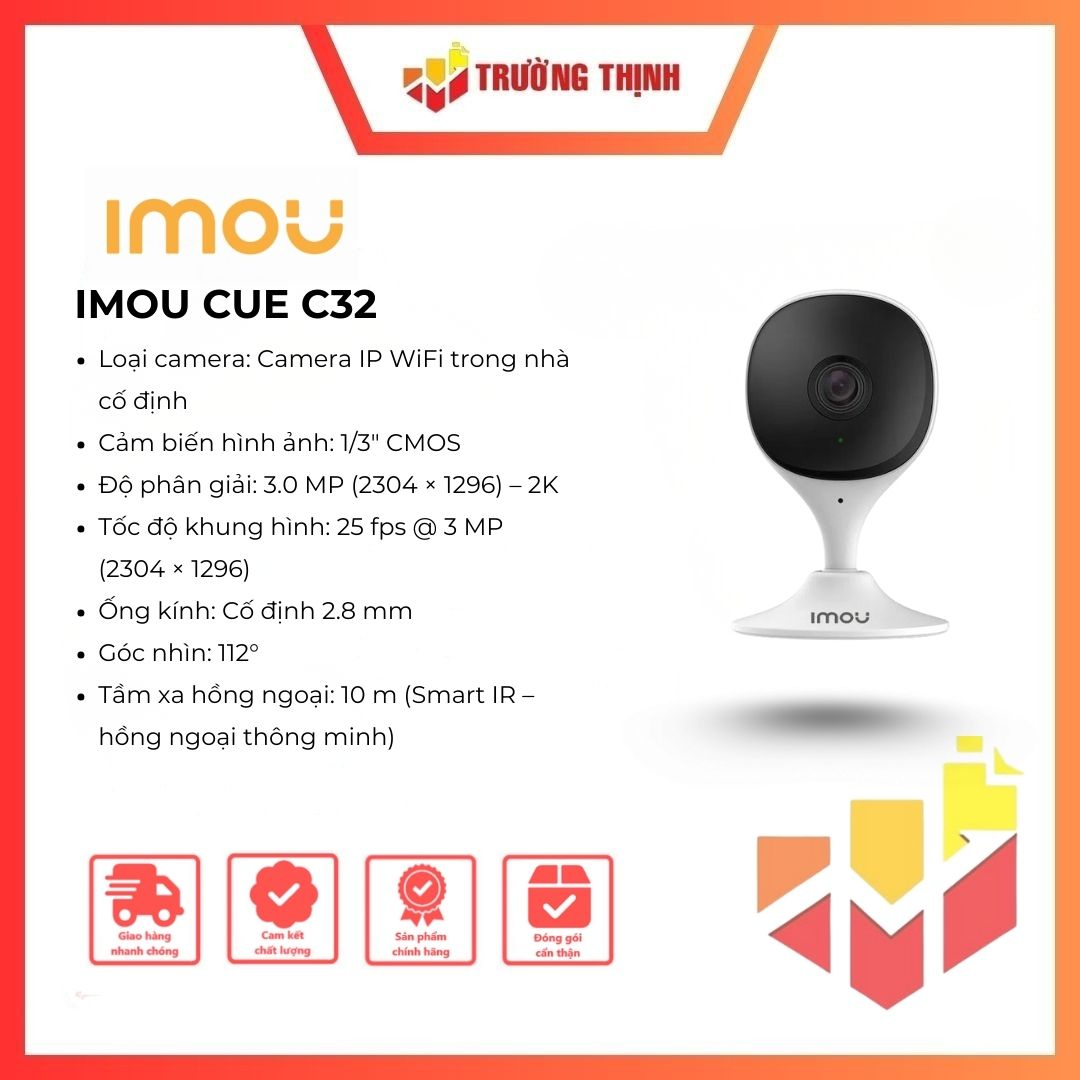 Camera Wifi trong nhà IMOU Cue C32 3MP