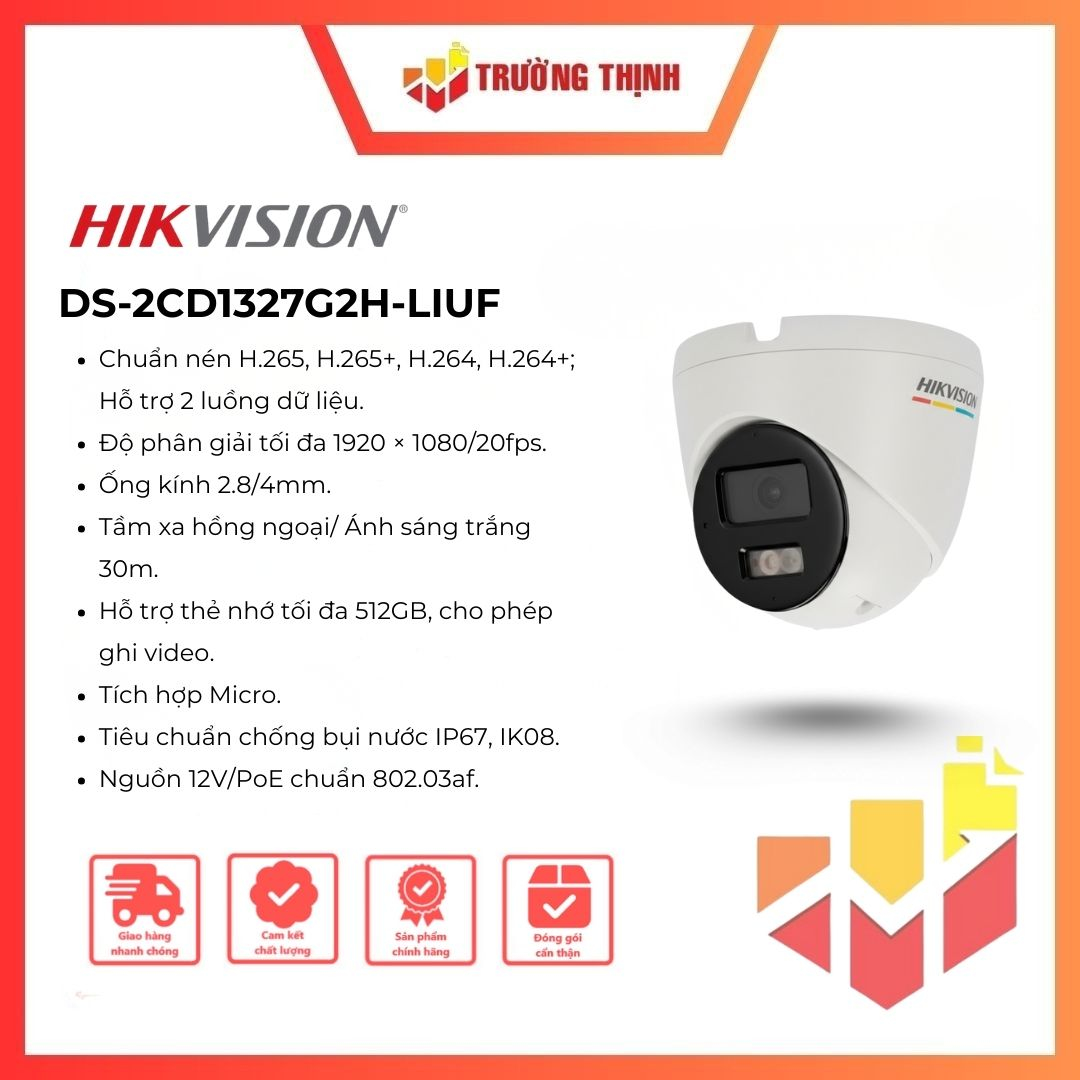 Camera bán cầu ColorVu 2MP Hikvision