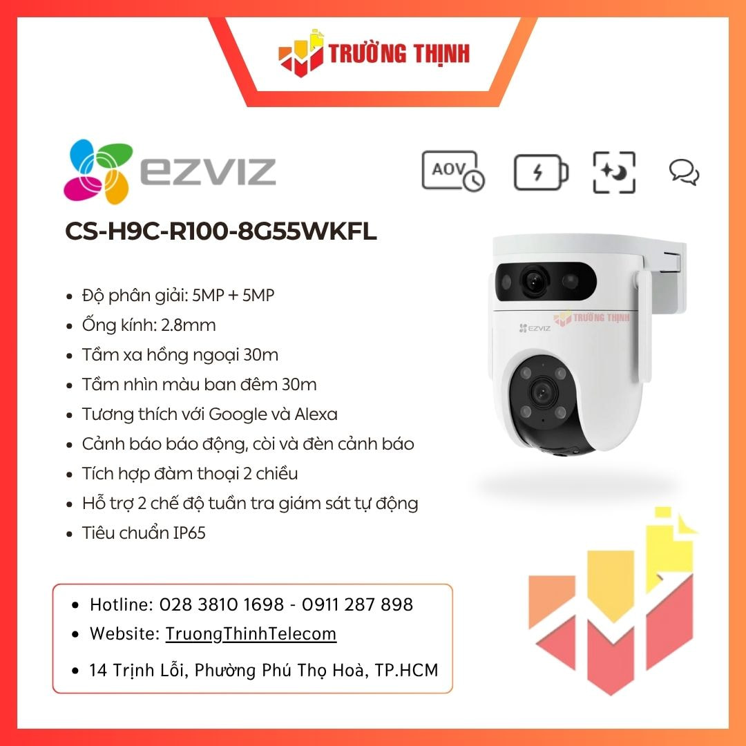 Camera ngoài trời mắt kép thông minh Ezviz
