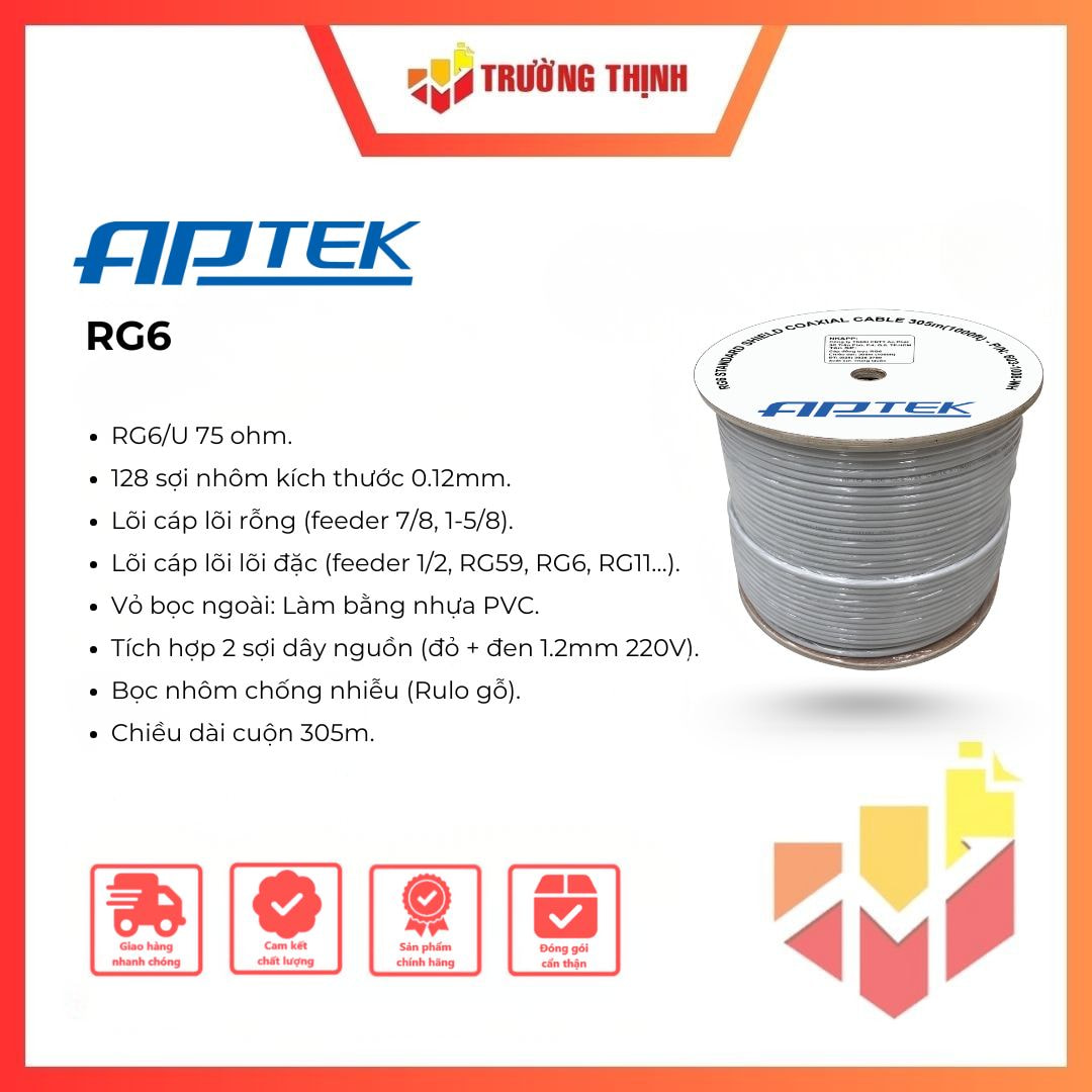 Cáp đồng trục kèm đôi dây nguồn APTEK