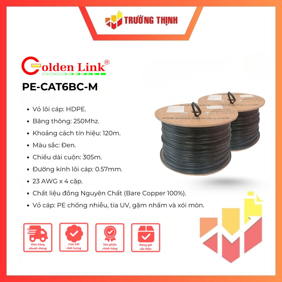 Cáp mạng Golden Link UTP CAT6 ngoài trời