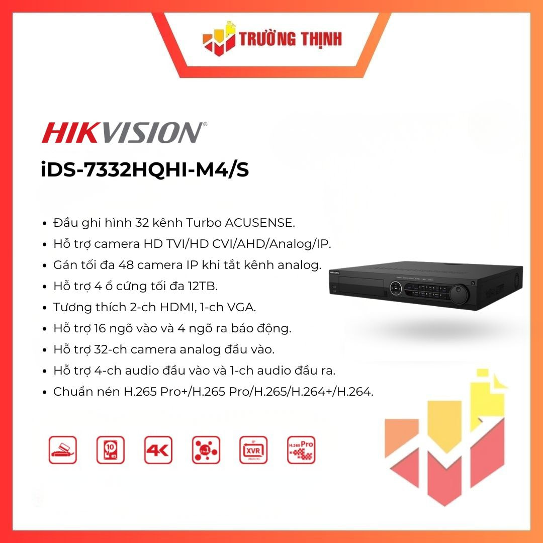 Đầu ghi hình TURBO 32 kênh HIKVISION