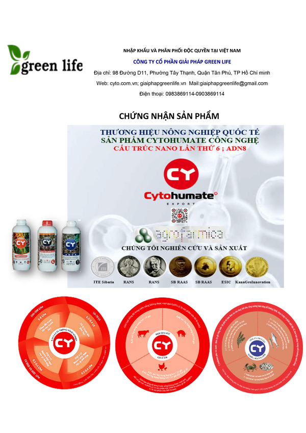 Chứng nhận - Công Ty Cổ Phần Giải Pháp GREEN LIFE
