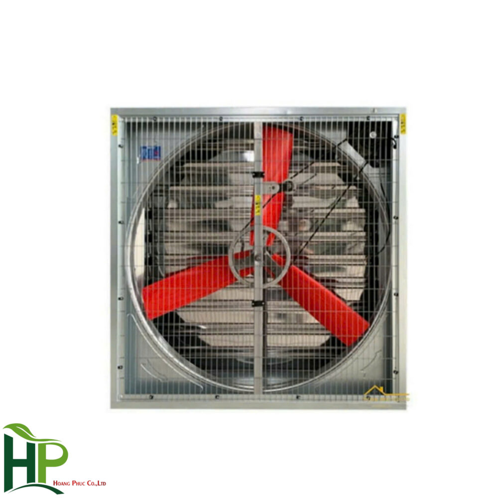 Quạt hút vuông công nghiệp cánh đỏ - Hệ Thống Làm Mát Hoàng Phúc - Công Ty TNHH Đầu Tư TM&DV Hoàng Phúc