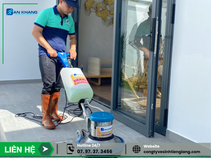 Dịch vụ mài sàn và đánh bóng sàn - Vệ Sinh Công Nghiệp An Khang - Công Ty Cổ Phần Tập Đoàn Vệ Sinh Chuyên Nghiệp An Khang