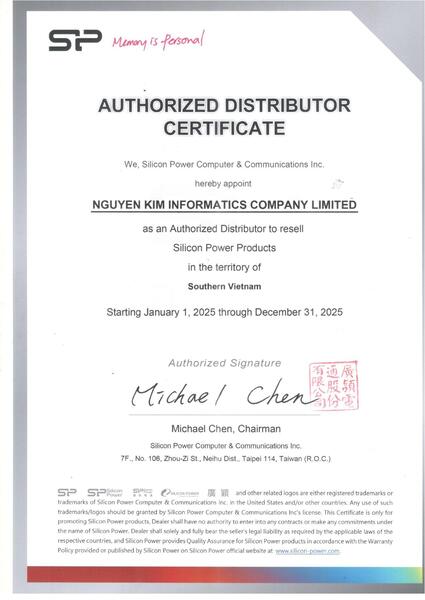Đại lý ủy quyền của Silicon Power khu vực miền Nam Việt Nam - Thiết Bị Mạng, Thiết Bị Văn Phòng Nguyên Kim - Công Ty TNHH Vi Tính Nguyên Kim