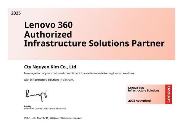 Đối tác uy tín của Lenovo 360 trong lĩnh vực hạ tầng kỹ thuật - Thiết Bị Mạng, Thiết Bị Văn Phòng Nguyên Kim - Công Ty TNHH Vi Tính Nguyên Kim